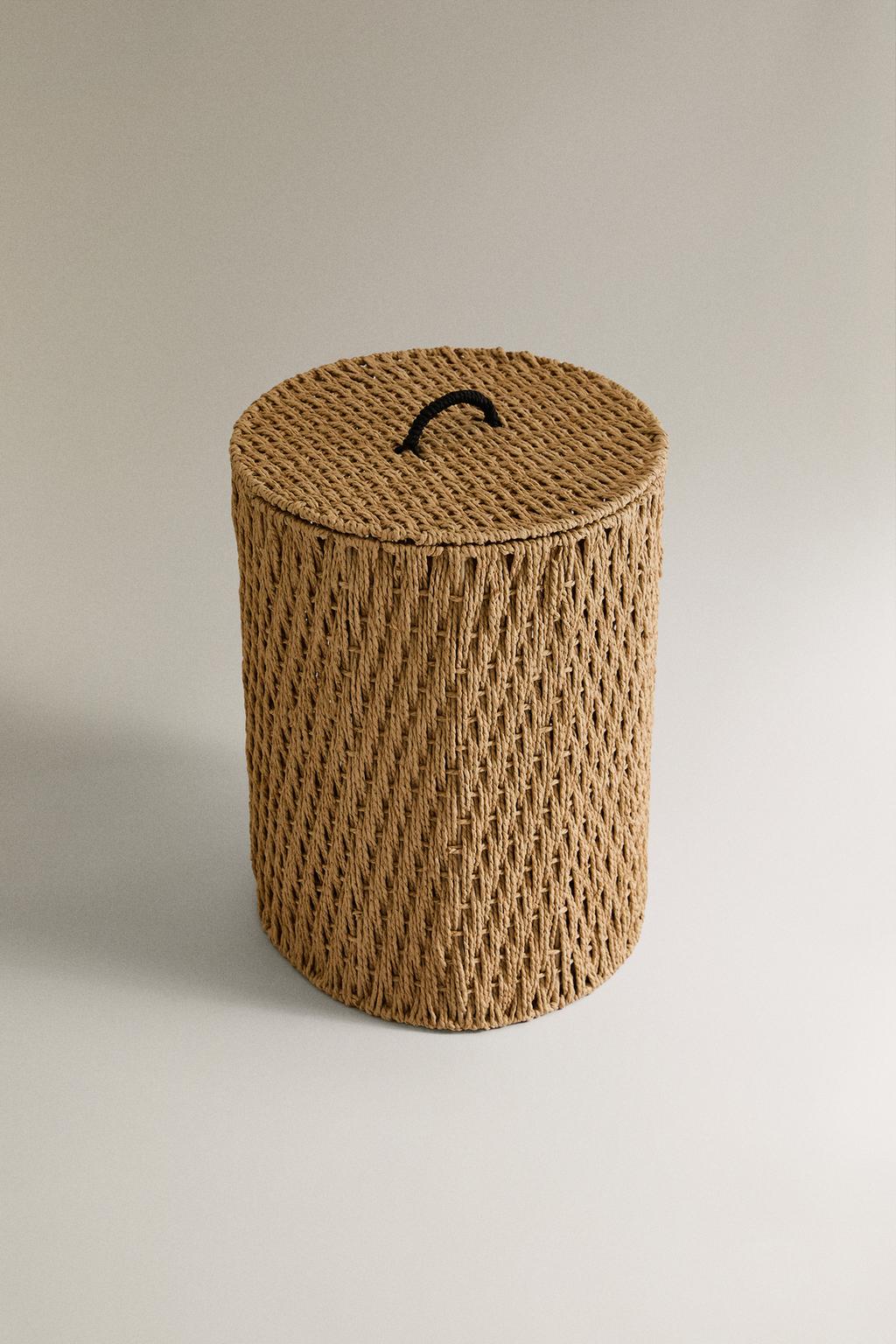 Круглая корзина с крышкой