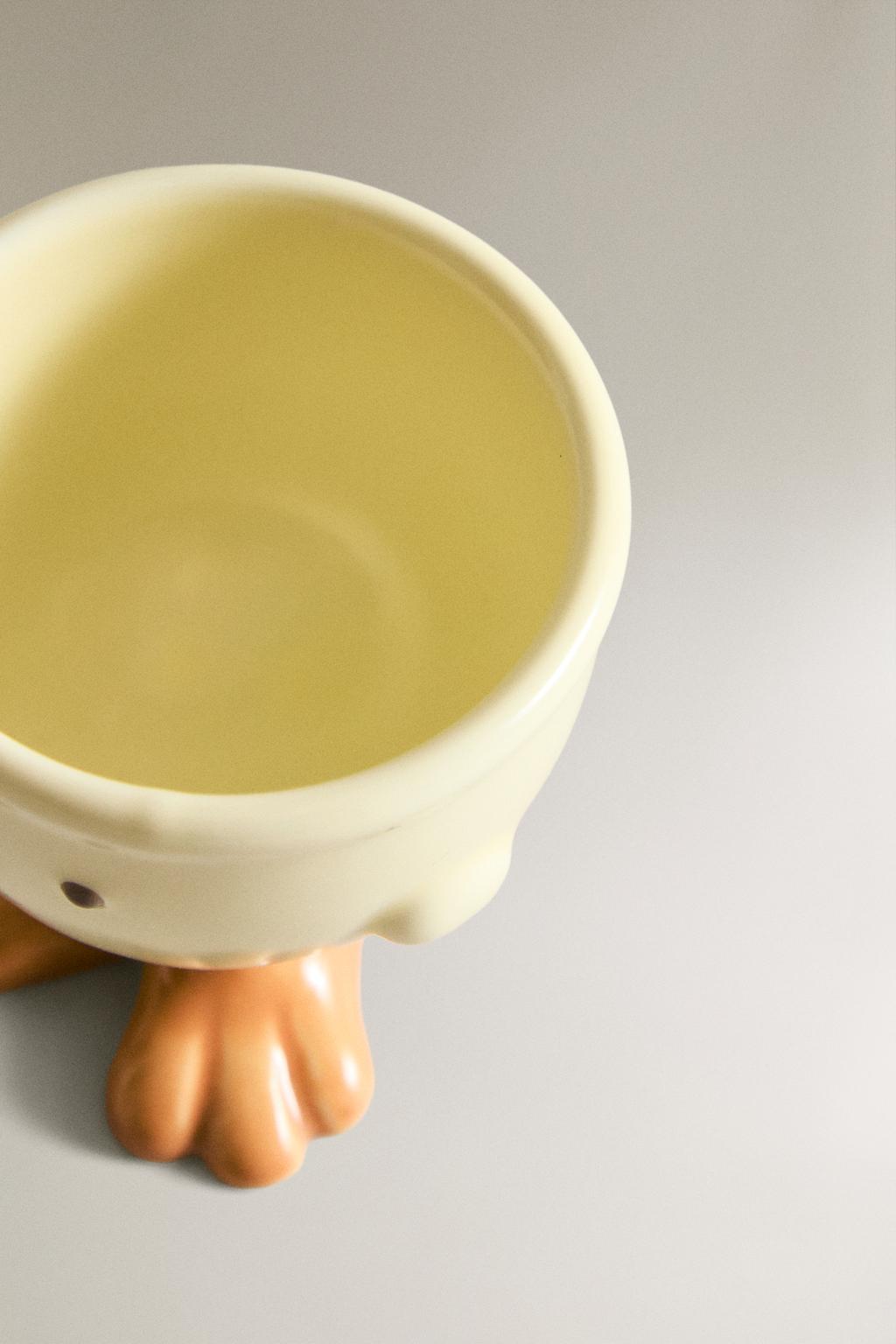 Детский подстаканник для яиц цыпленок с фарфоровой чашкой