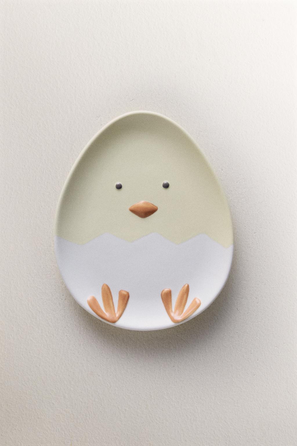 Детский фарфоровый тарелка с цыпленком