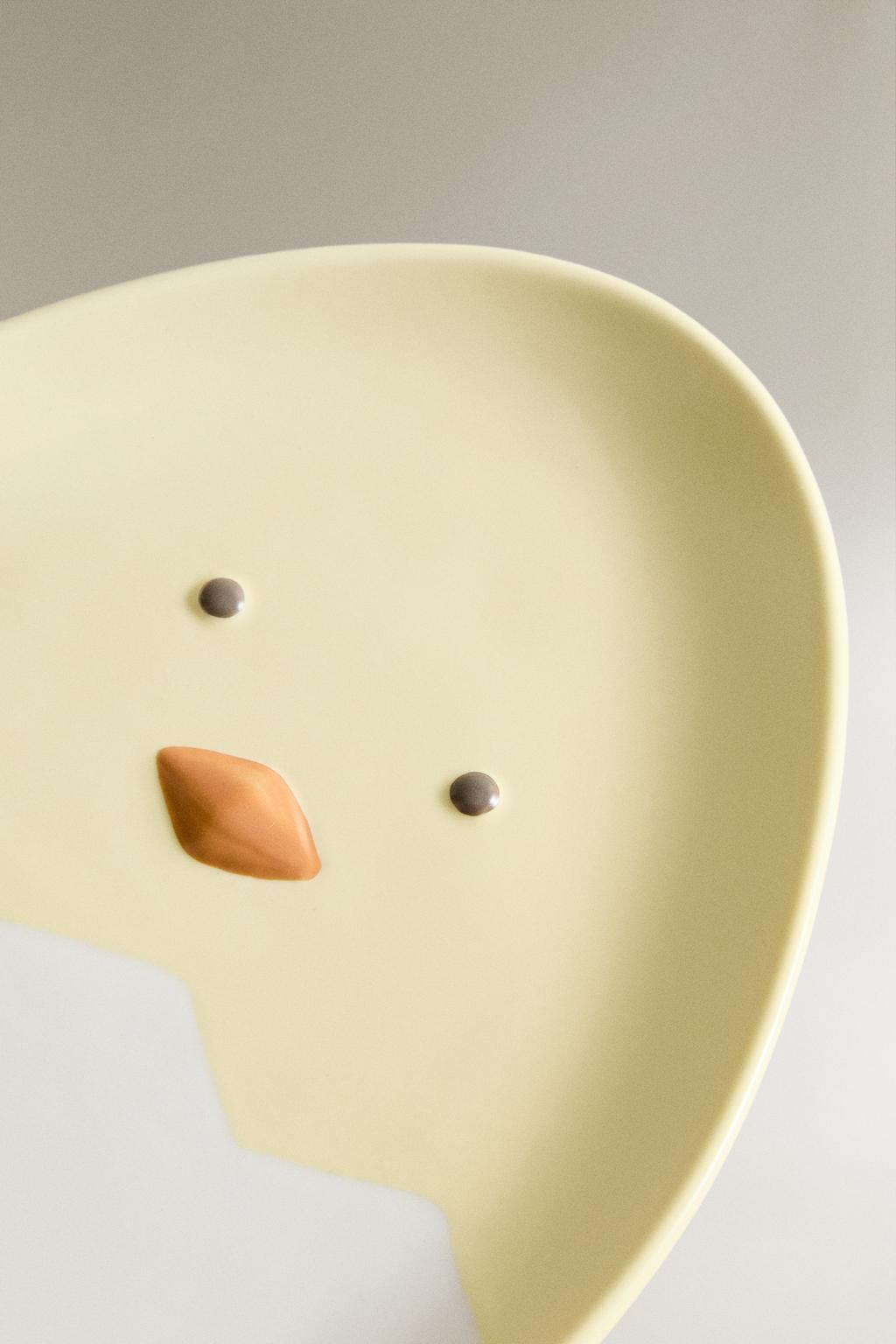 Детский фарфоровый тарелка с цыпленком