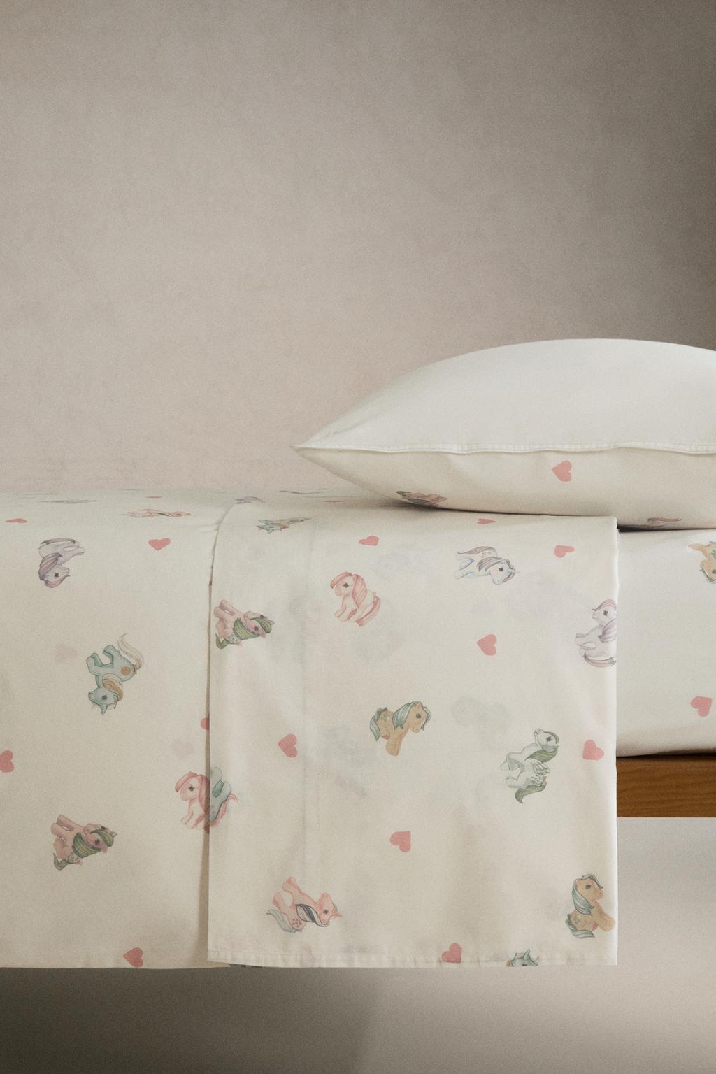 Детский простыней с принтом сердец my little pony©