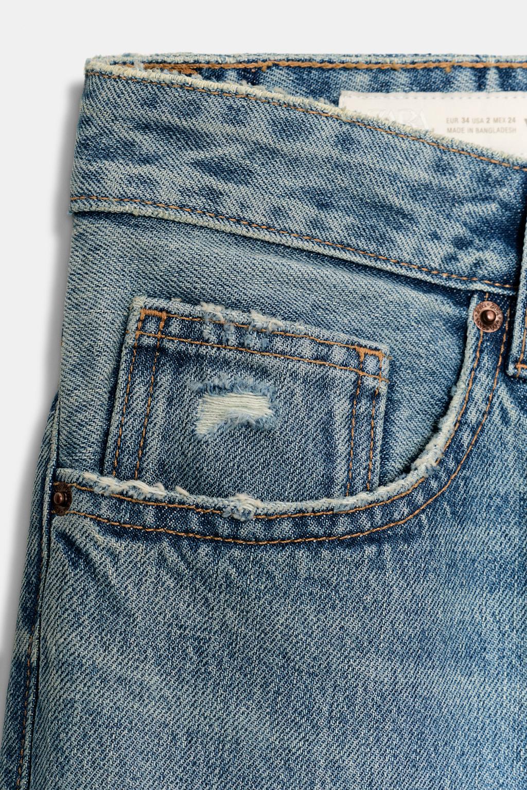 ДЖИНСЫ TRF BOYFRIEND СО СРЕДНЕЙ ПОСАДКОЙ И РАЗРЕЗАМИ