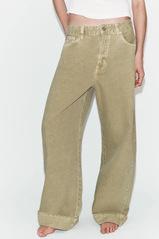 Джинсы TRF BAGGY FOLDED со средней посадкой- Заказать в России