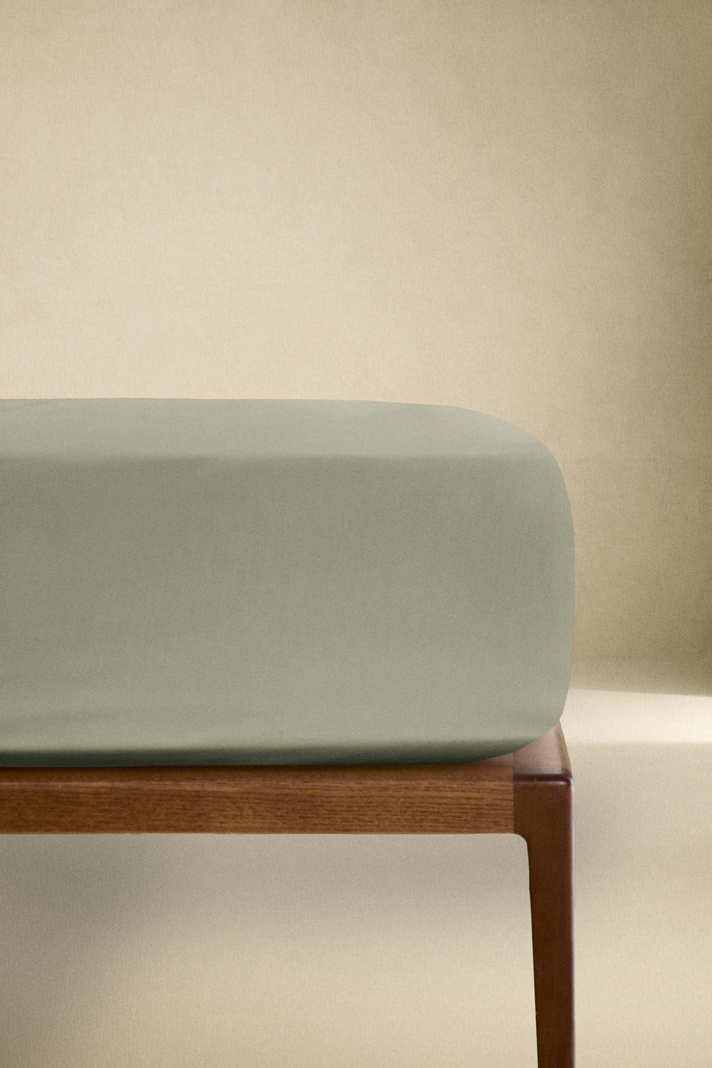 Простынь на резинке из сатина | 40 см высокая (500 нитей)