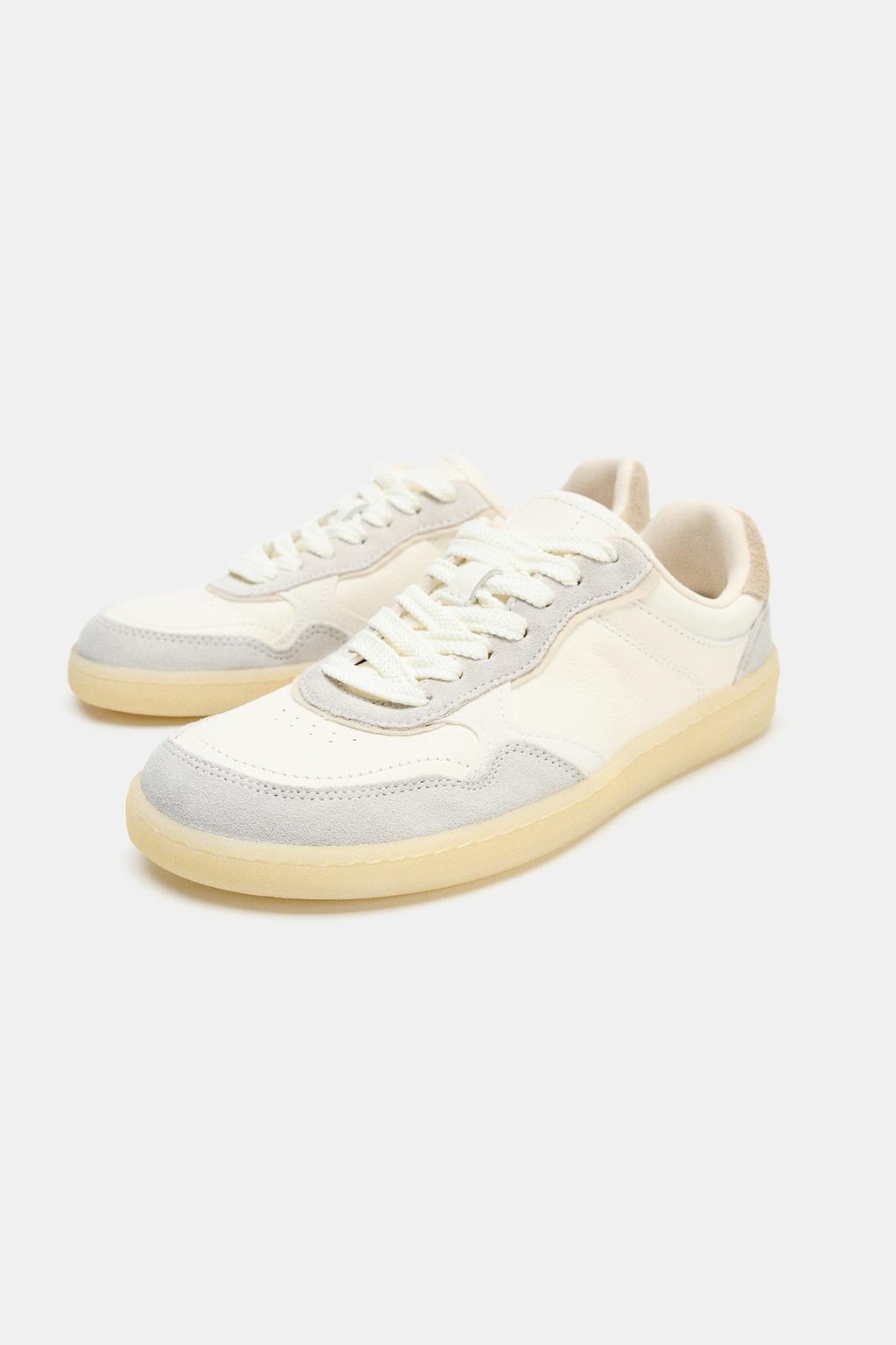 КОМБИНИРОВАННЫЕ КОЖАНЫЕ КРОССОВКИ BAREFOOT