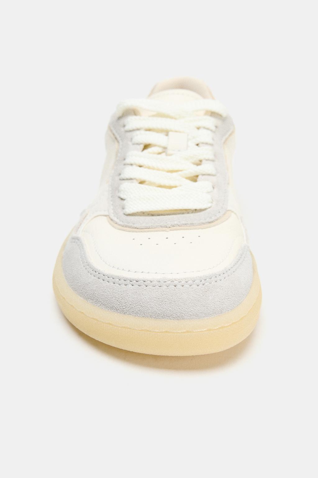 КОМБИНИРОВАННЫЕ КОЖАНЫЕ КРОССОВКИ BAREFOOT