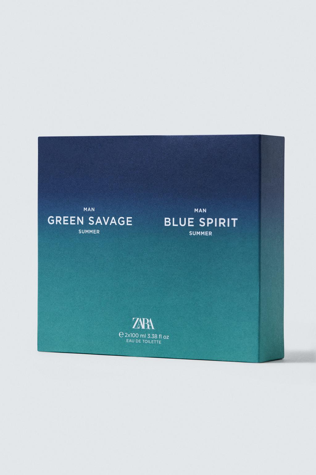 Туалетная вода man blue spirit + man green savage summer edt 2x100 мл / 3.38 унции