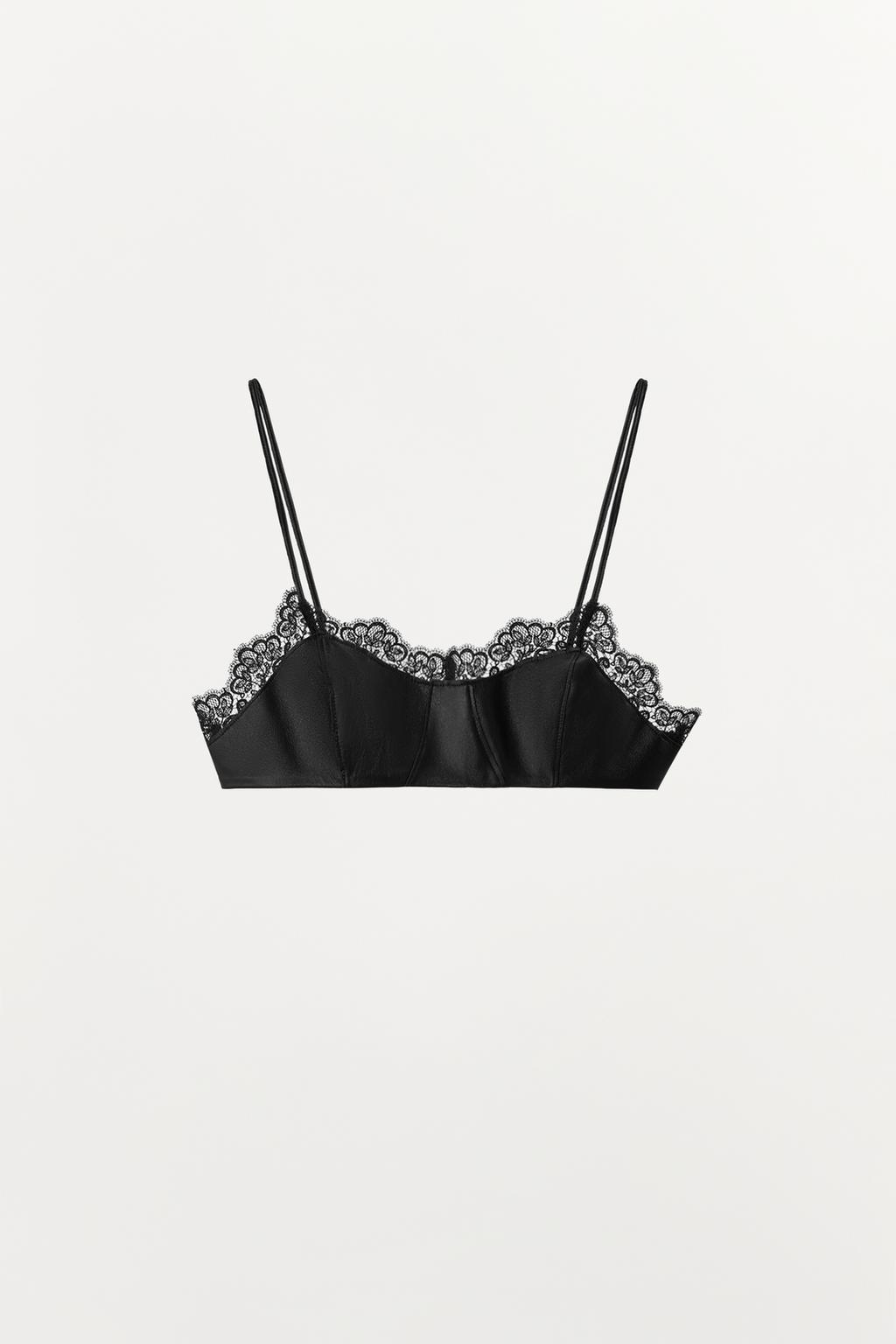 БЮСТГАЛЬТЕР ИЗ 100% КОЖИ С КРУЖЕВОМ