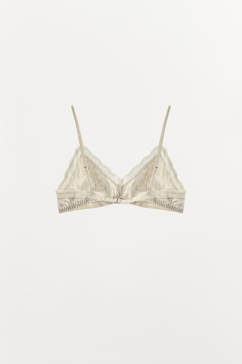 БРАЛЕТТ ИЗ СМЕСОВОГО ШЕЛКА С КРУЖЕВОМ