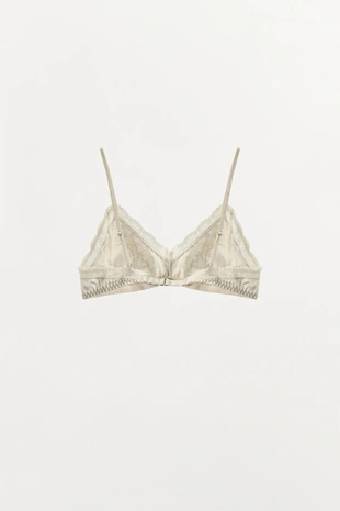 Бралетт из смесового шелка с кружевом- Заказать в России