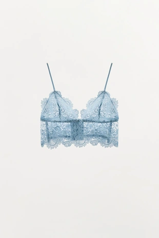 Кружевной бралетт с треугольными чашками- Заказать в России