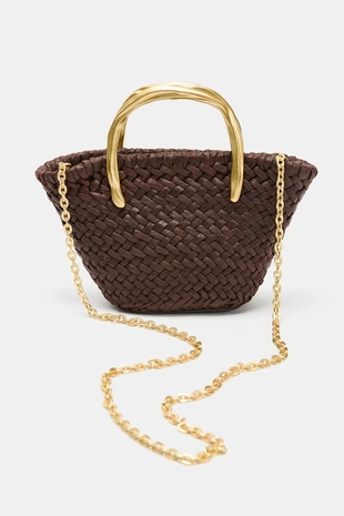 Мини-сумка-корзинка с металлической ручкой- Заказать в России