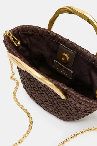 Мини-сумка-корзинка с металлической ручкой- Заказать в России