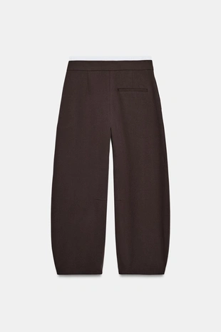 Брюки-баррели с двойным поясом- Заказать в России