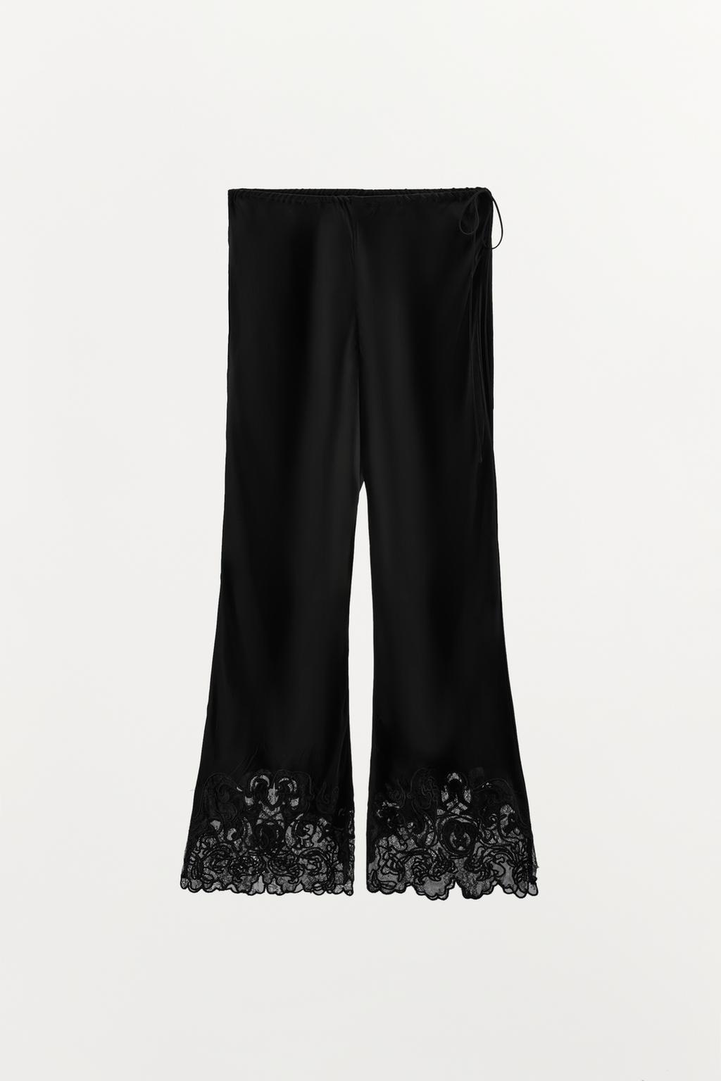 БРЮКИ ИЗ 100% ВИСКОЗЫ С ВЫШИВКОЙ