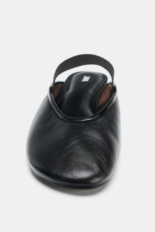 Кожаные балетки-мюли- Заказать в России