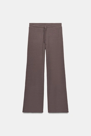 Брюки прямого кроя в рубчик- Заказать в России