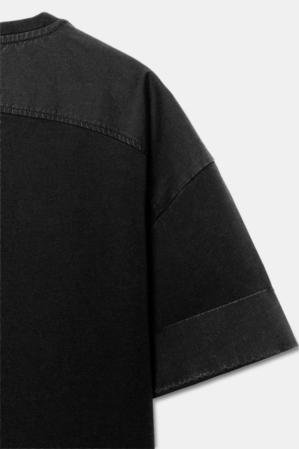 ФУТБОЛКА ИЗ ПЛОТНОГО ХЛОПКА С КОРОТКИМИ РУКАВАМИ