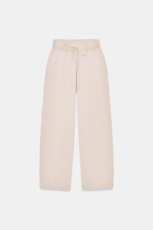 Брюки WIDE-LEG из плотного хлопка- Заказать в России