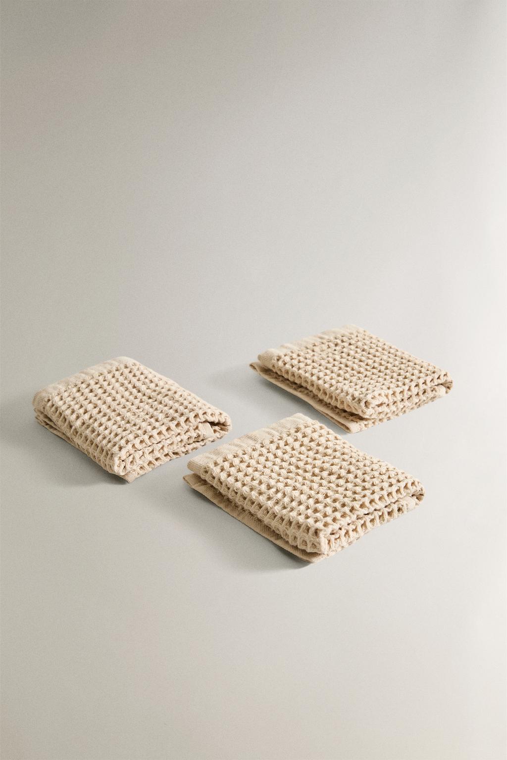 Полотенце из вафельного хлопка (набор из 3 шт.)