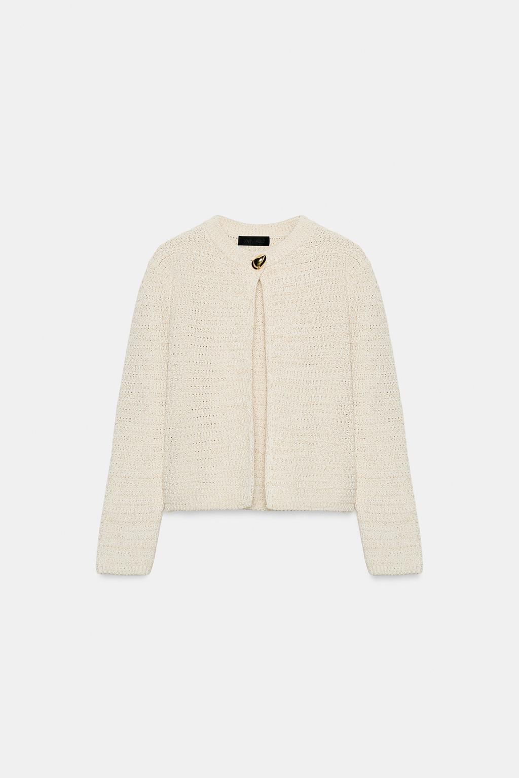 КАРДИГАН С МЕТАЛЛИЗИРОВАННОЙ НИТЬЮ