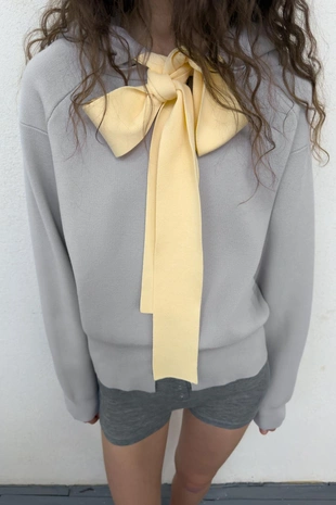 Кардиган с капюшоном и завязками- Заказать в России