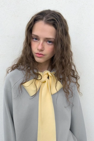 Кардиган с капюшоном и завязками- Заказать в России