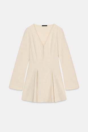 Короткое платье с расклешенной юбкой- Заказать в России