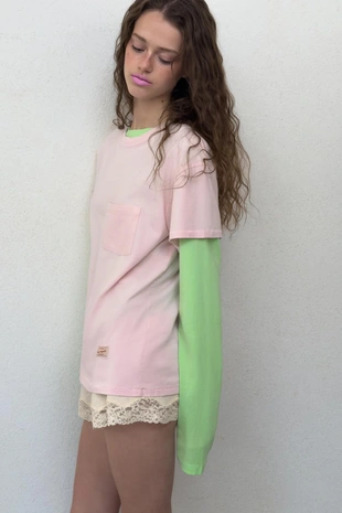 Футболка оверсайз с карманом- Заказать в России