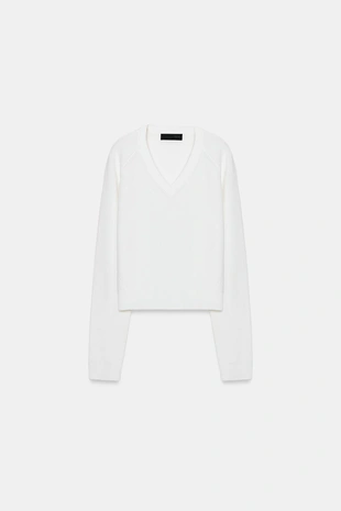 Свитер с V-образным вырезом- Заказать в России