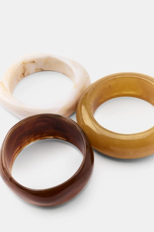 Набор из 3 жестких браслетов из смолы- Заказать в России