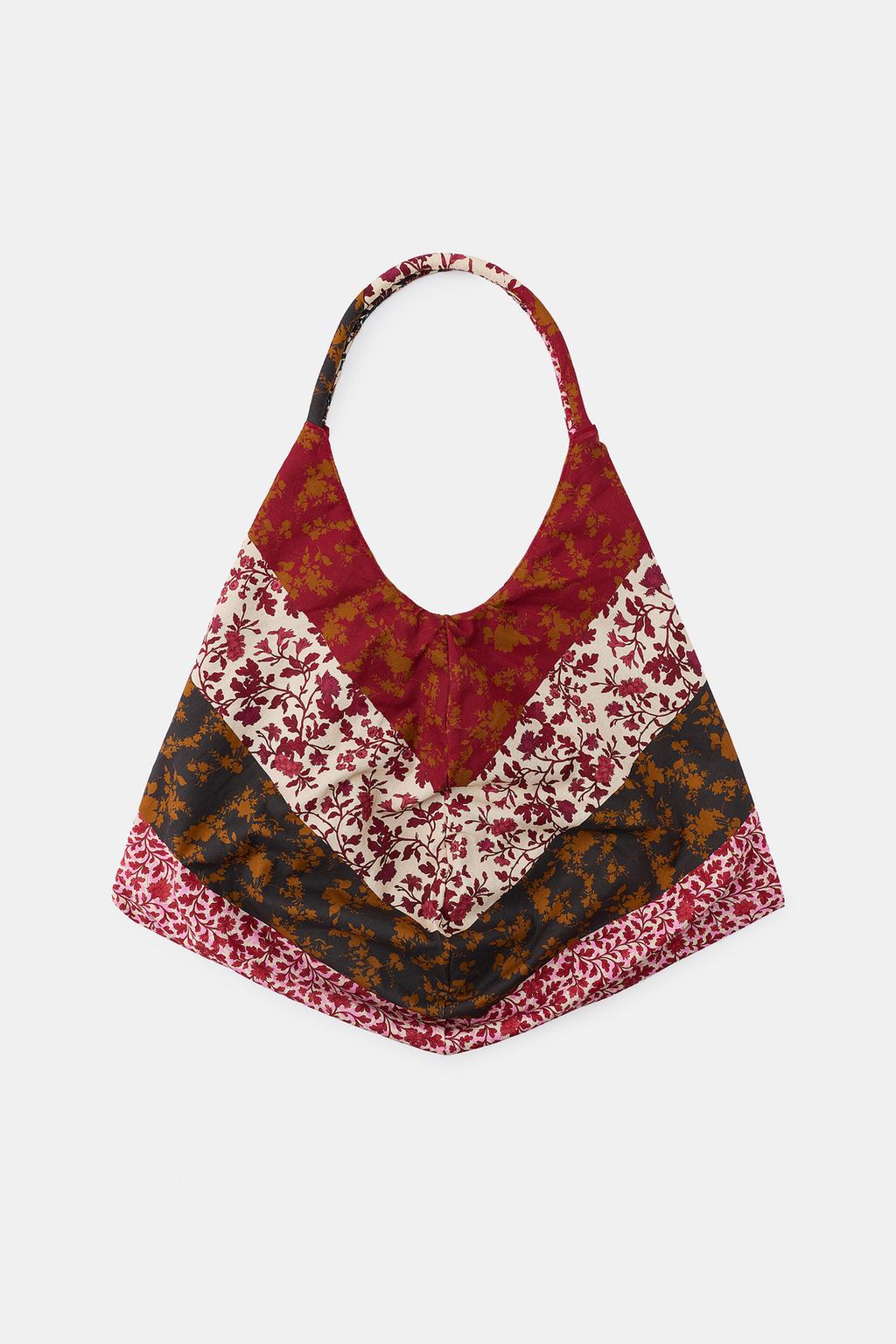 МАКСИ-СУМКА ИЗ 100% ХЛОПКА С ЦВЕТОЧНЫМ ПРИНТОМ