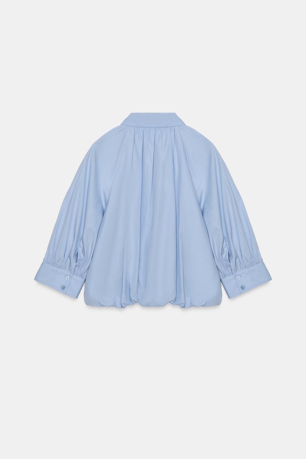 РУБАШКА С ОБЪЕМНЫМИ РУКАВАМИ ZW COLLECTION