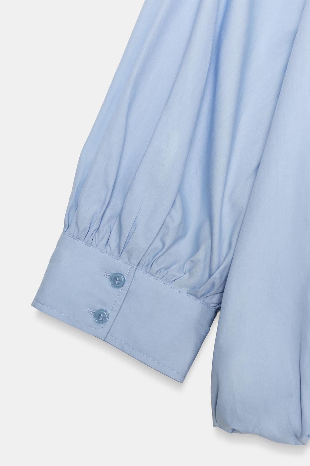 РУБАШКА С ОБЪЕМНЫМИ РУКАВАМИ ZW COLLECTION