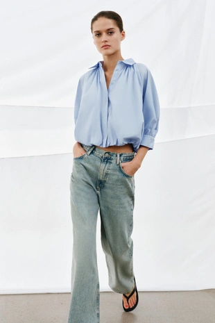 Рубашка с объемными рукавами ZW COLLECTION- Заказать в России