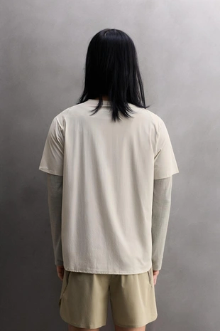 Комбинированная техническая футболка для бега- Заказать в России