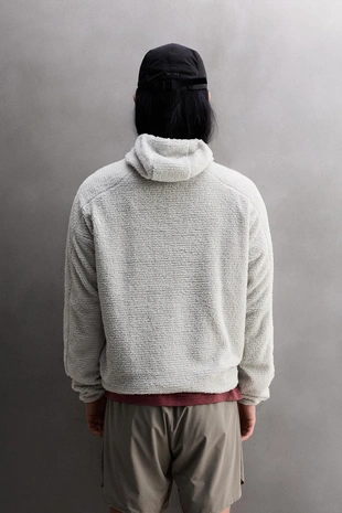 Флисовая толстовка с капюшоном и текстурой- Заказать в России