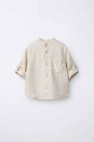 Рубашка из 100% льна- Заказать в России