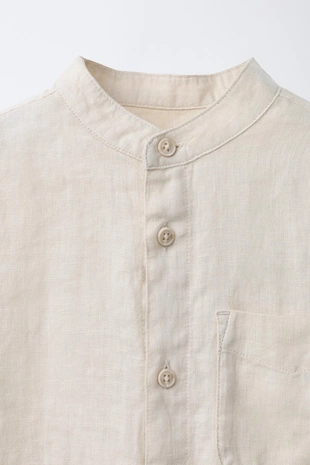 Рубашка из 100% льна- Заказать в России