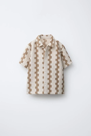 Рубашка в принтованном рисунке- Заказать в России