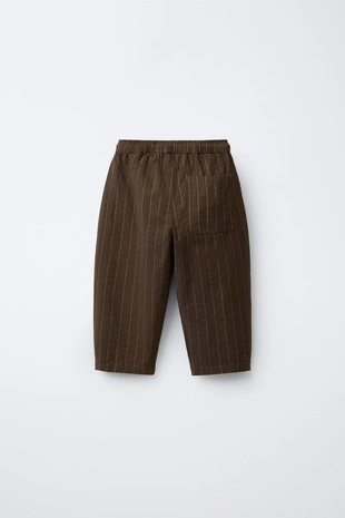 Брюки BAGGY в полоску из рельефной ткани- Заказать в России