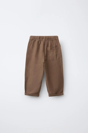 Брюки струящегося кроя из смесового льна