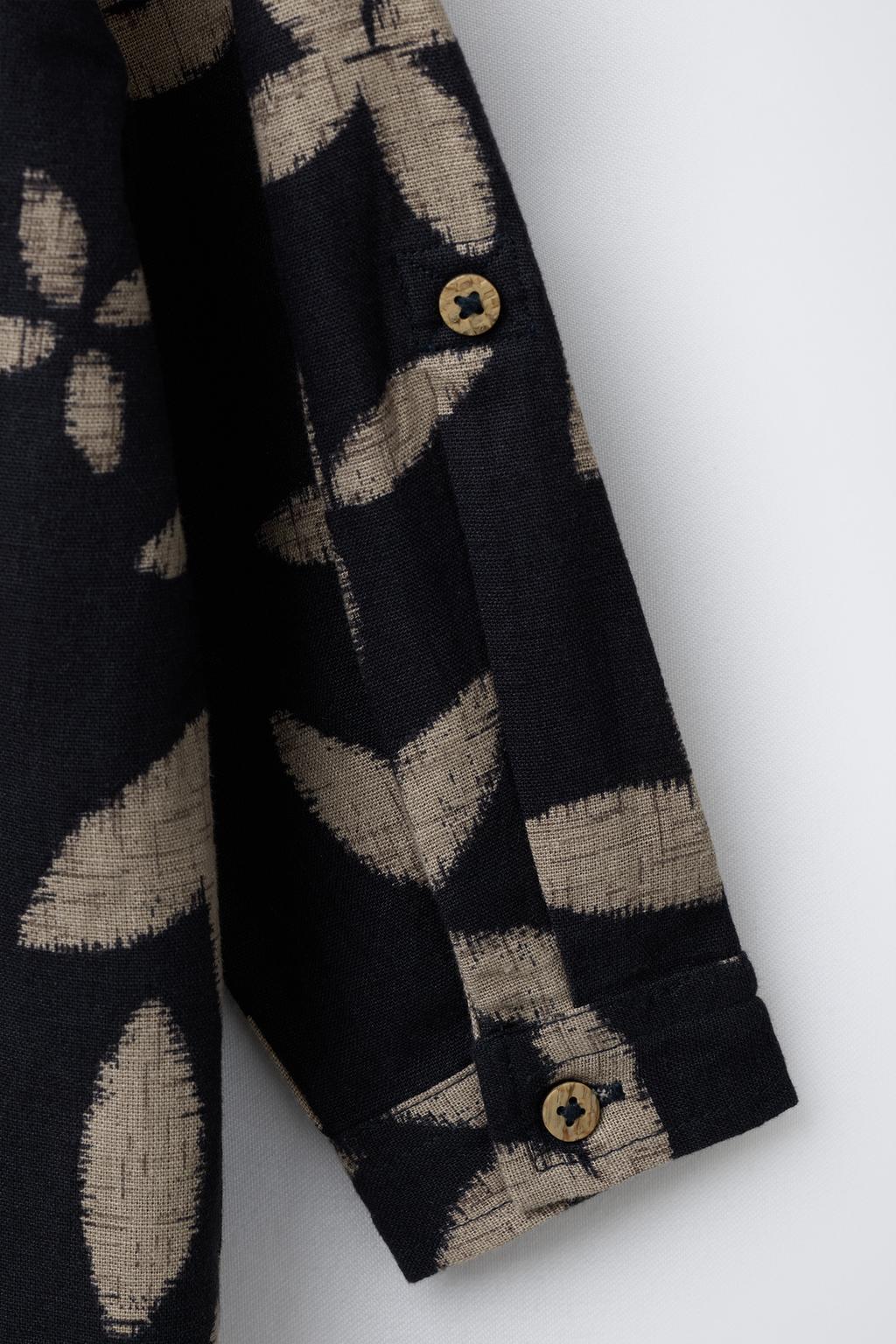 РУБАШКА С ПРИНТОМ «ЛИСТЬЯ»