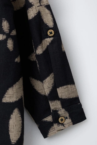 Рубашка с принтом «листья»- Заказать в России