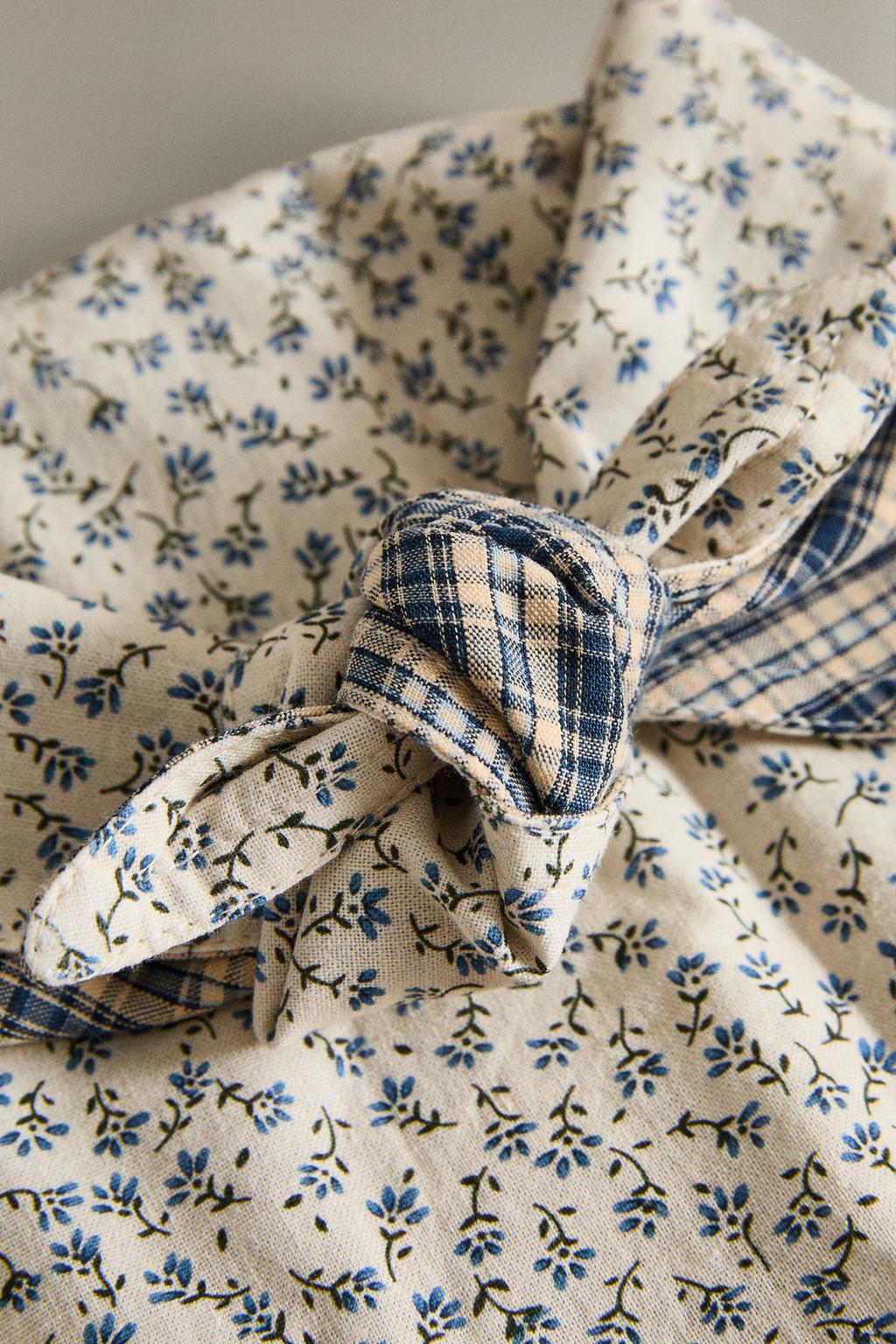 Повязка для домашнего питомца из хлопка с цветочным узором