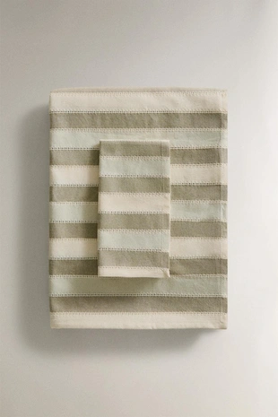 Полосатый скатерть с кружевным краем- Заказать в России