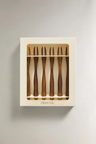 Набор деревянных вилок для аперитива (набор из 6 штук)- Заказать в России