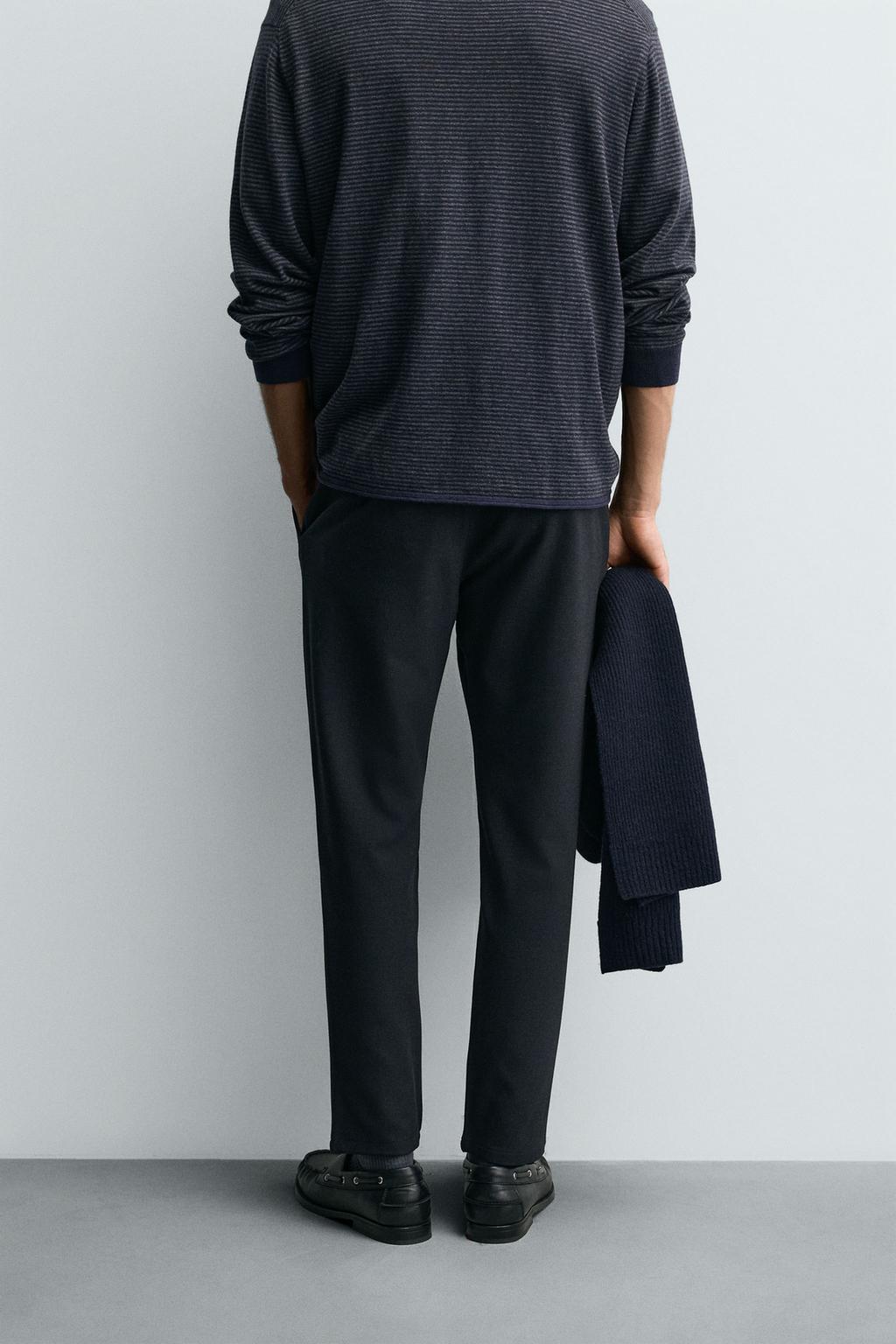 БРЮКИ ЧИНОС ИЗ КОМФОРТНОЙ РЕЛЬЕФНОЙ ТКАНИ