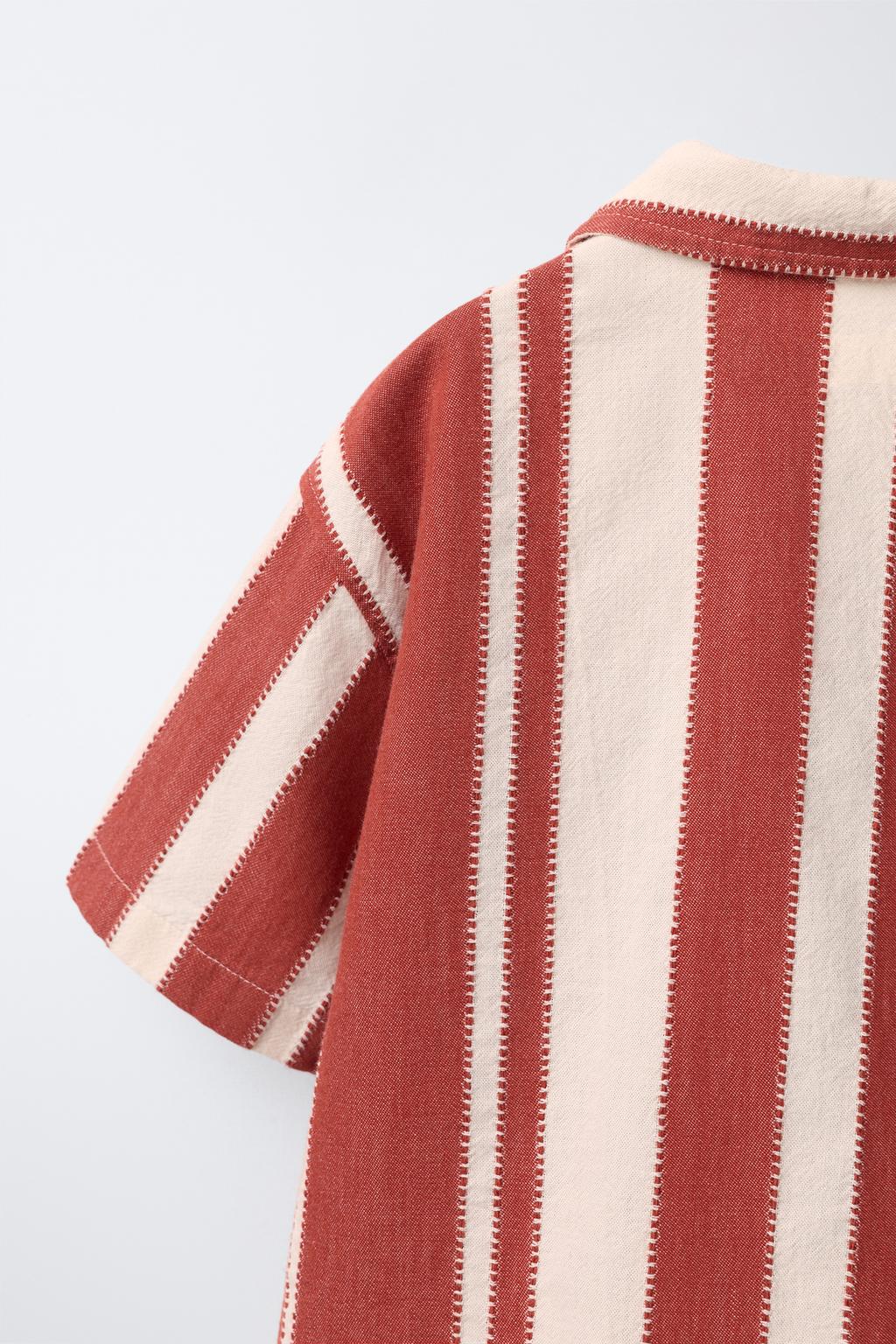 РУБАШКА С ПРИНТОМ В ПОЛОСКУ