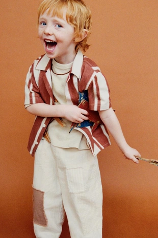 Рубашка с принтом в полоску- Заказать в России